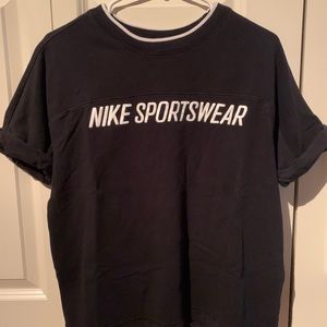 Nike SW rolled sleeve top